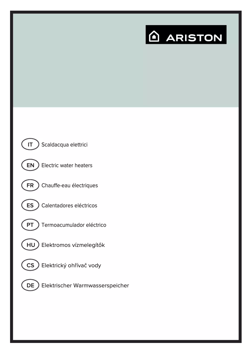 Page 1 de la notice Manuel utilisateur Ariston Thermo Velis 30