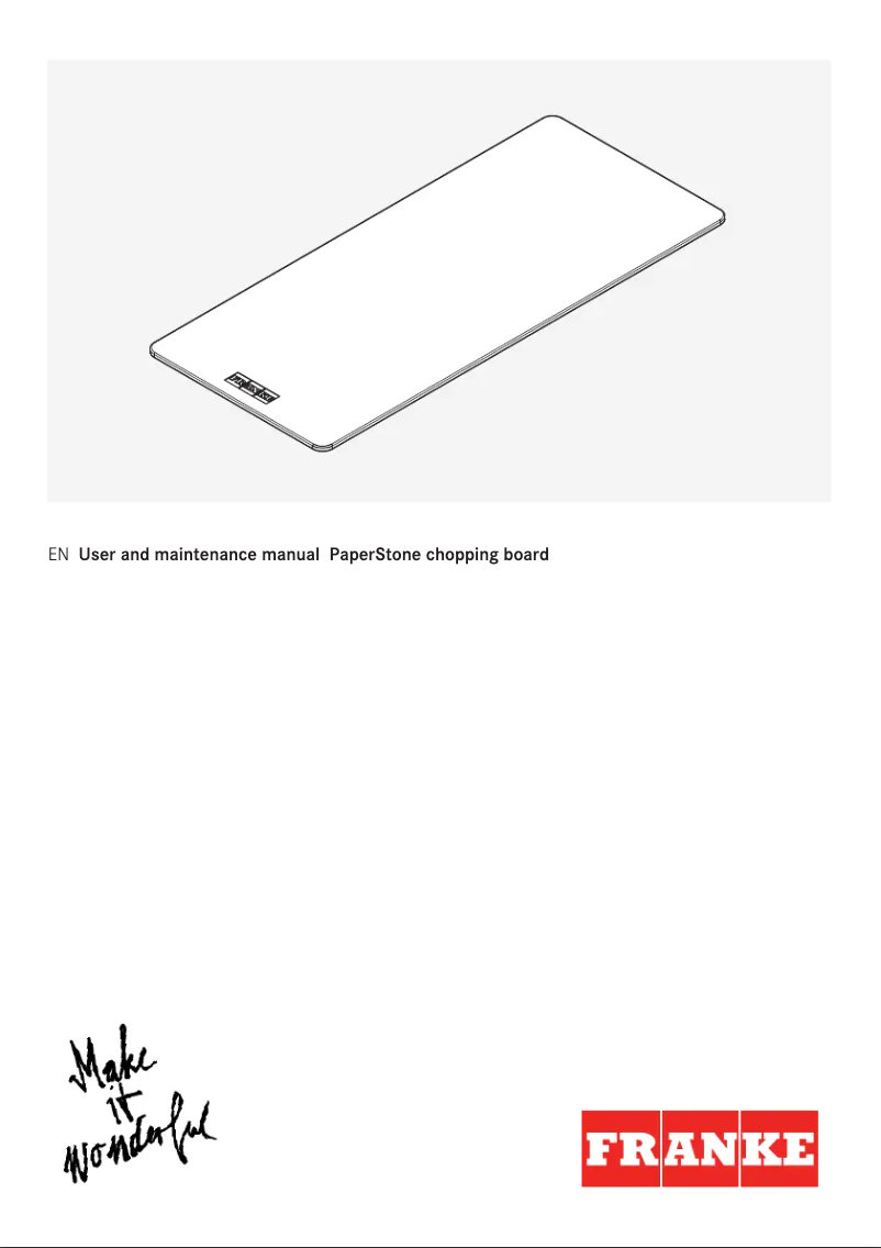 Page n°1 - Manuel utilisateur Franke CBP082