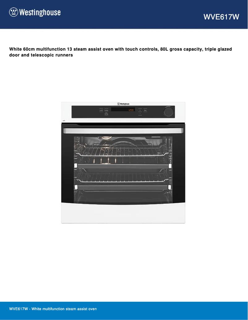 Image de la première page du manuel de l'appareil WVE617W