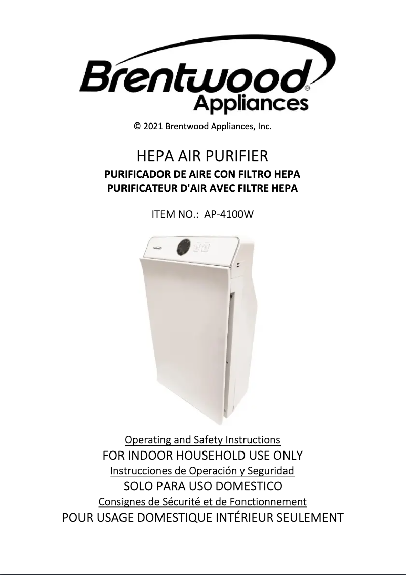 Image de la première page du manuel de l'appareil AP-4100W