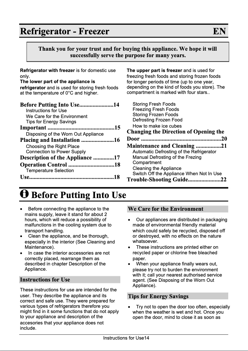 Página 1 del manual Manual de usuario Gorenje RB4138W