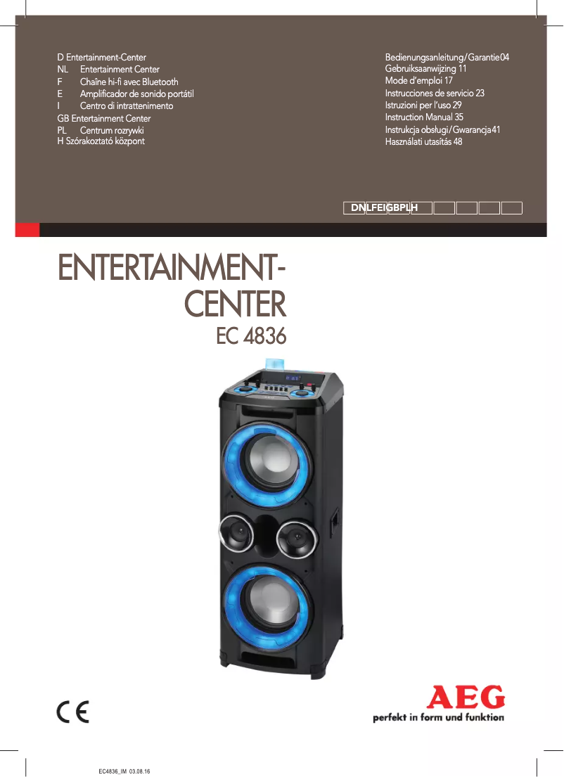 Image de la première page du manuel de l'appareil EC 4836