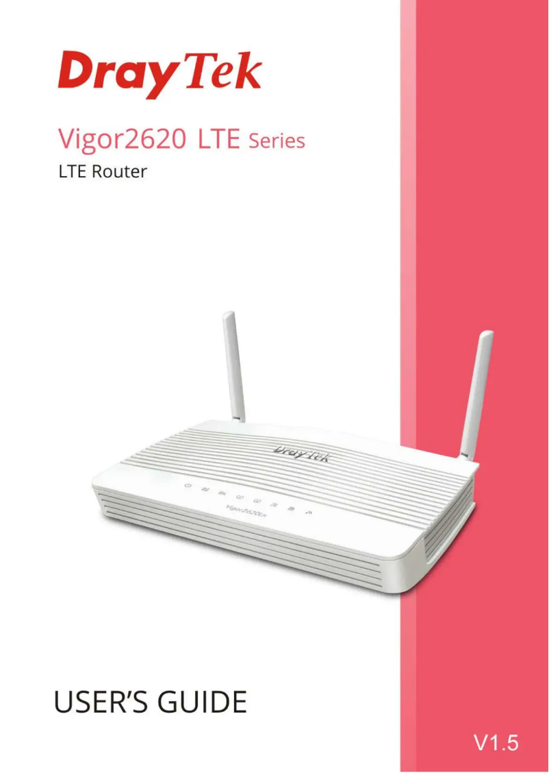 Page n°1 - Manuel utilisateur Draytek Vigor 2620L