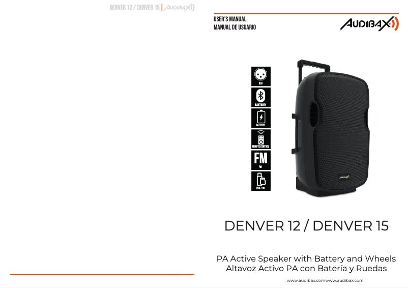 Page 1 de la notice Manuel utilisateur Audibax Denver 12