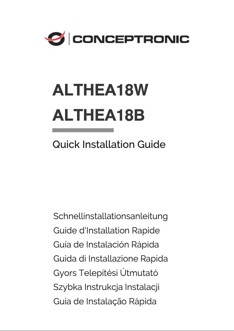 Image de la première page du manuel de l'appareil ALTHEA18W