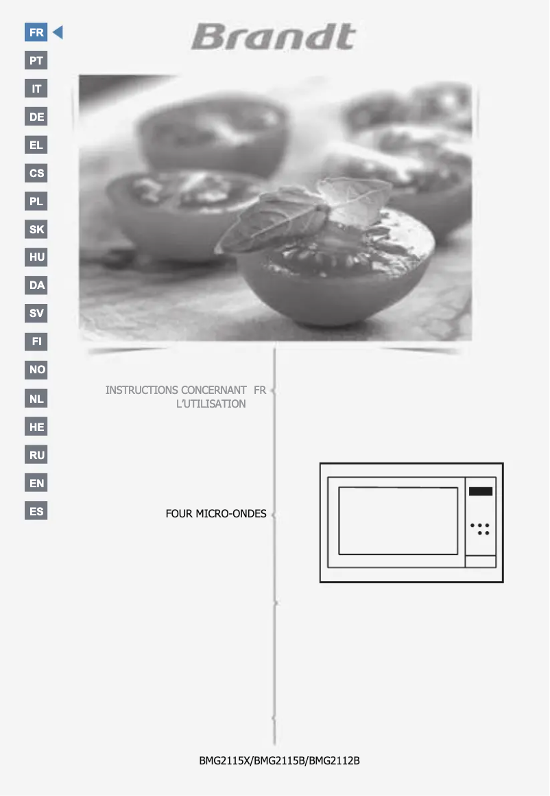 Page 1 de la notice Manuel utilisateur Brandt BMG2115B