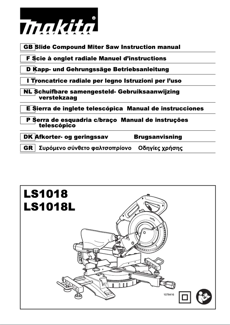 Page 1 de la notice Manuel utilisateur Makita LS1018L