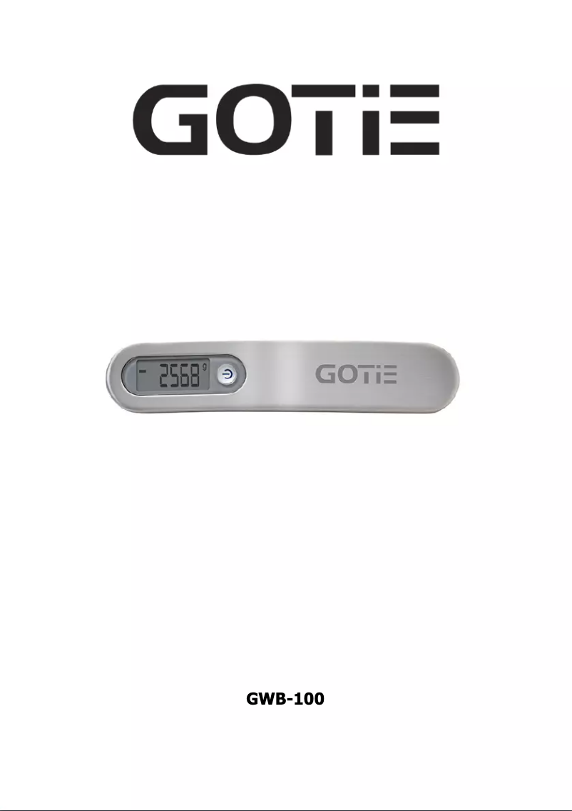 Page 1 de la notice Manuel utilisateur GOTIE GWB-100