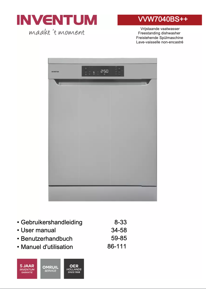 Imagen de la primera página del manual del dispositivo VVW7040BS++