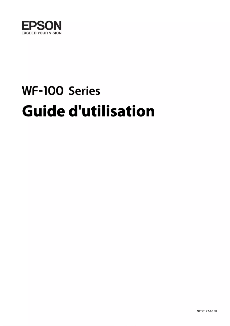 Page n°1 - Manuel utilisateur Epson WorkForce WF-100W