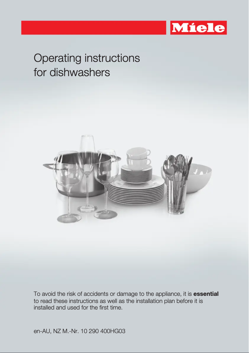 Page n°1 - Manuel utilisateur Miele G 4203 SCU Active
