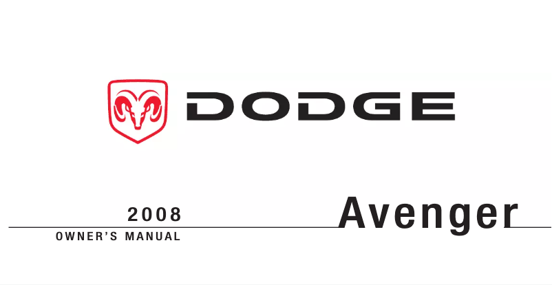 Imagen de la primera página del manual del dispositivo Avenger (2008)