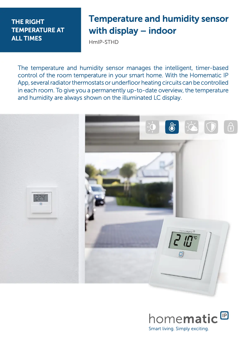 Image de la première page du manuel de l'appareil HmIP-STHD