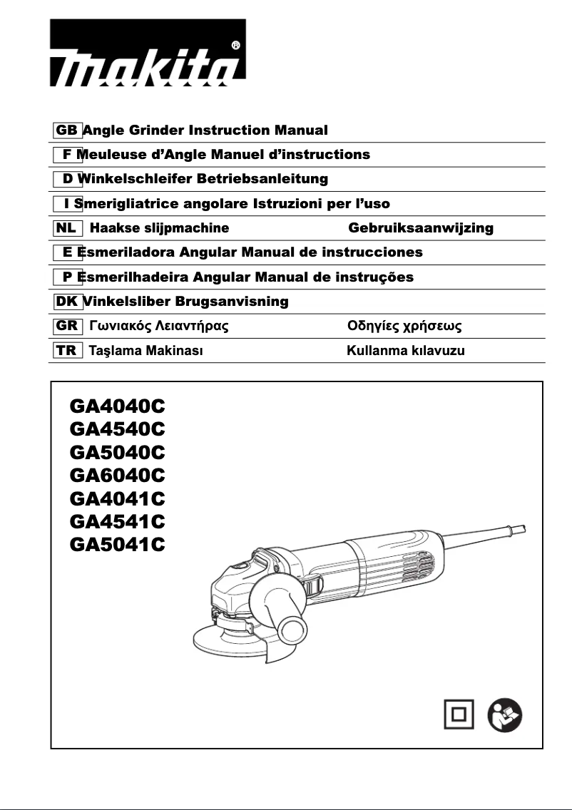 Page n°1 - Manuel utilisateur Makita GA5040CZ1