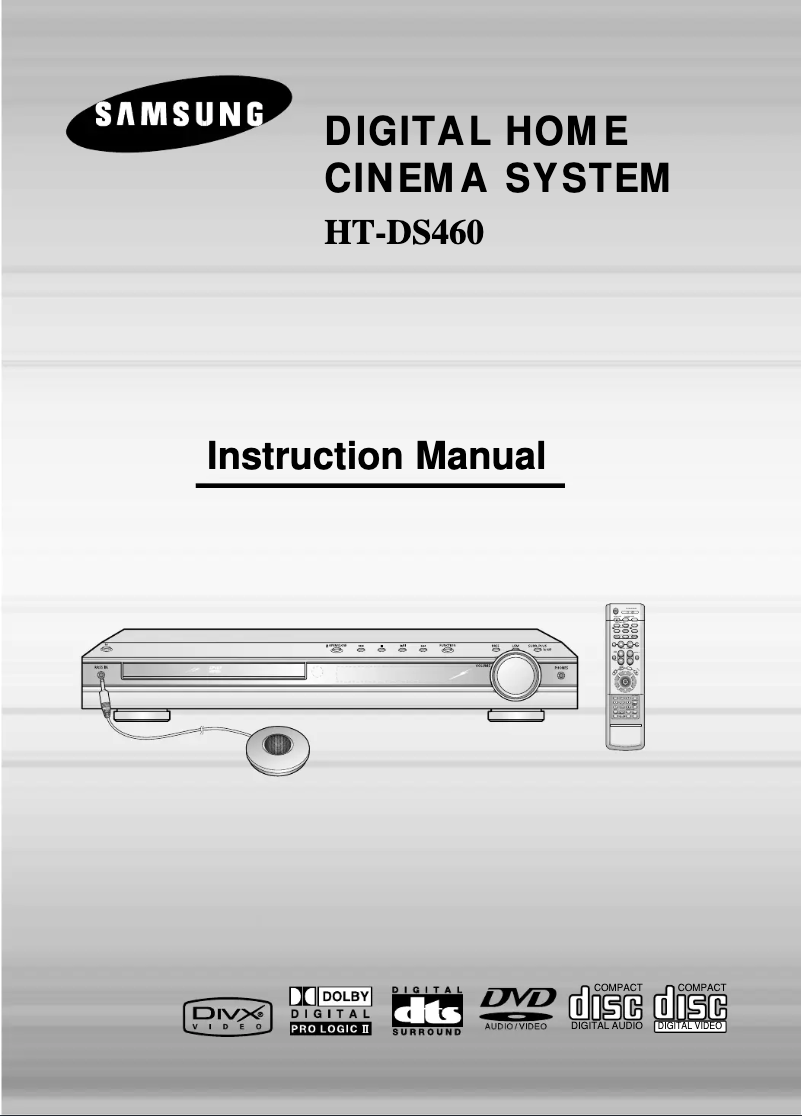 Page n°1 - Manuel utilisateur Samsung HT-DS460