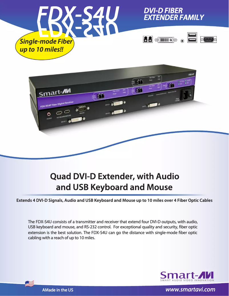 Page n°1 - Manuel utilisateur Smart-AVI FDX-S4U