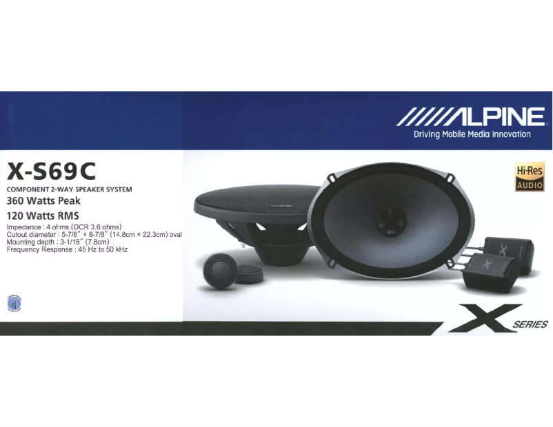 Page n°1 - Manuel utilisateur Alpine X-S69C