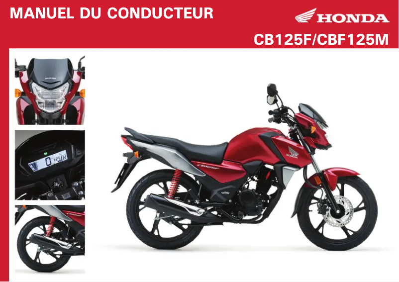 Page 1 de la notice Manuel utilisateur Honda CB125F (2021)