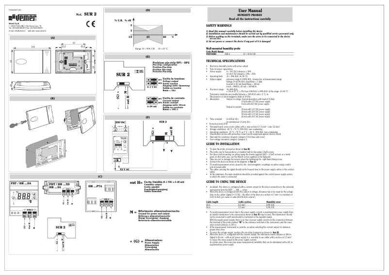 Image de la première page du manuel de l'appareil SUR 2