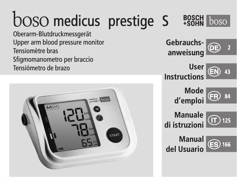 Page n°1 - Manuel utilisateur Boso Medicus Prestige S