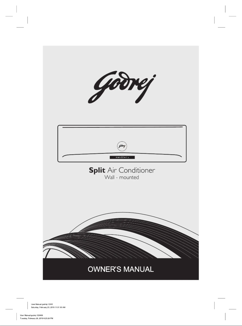 Página 1 del manual Manual de usuario Godrej GSC 12NTC3-WUA