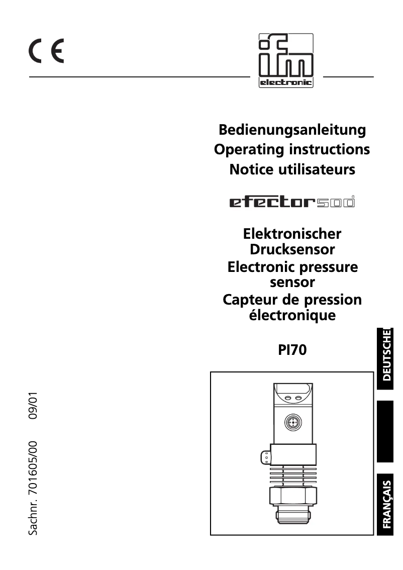 Página 1 del manual Manual de usuario IFM PI7054