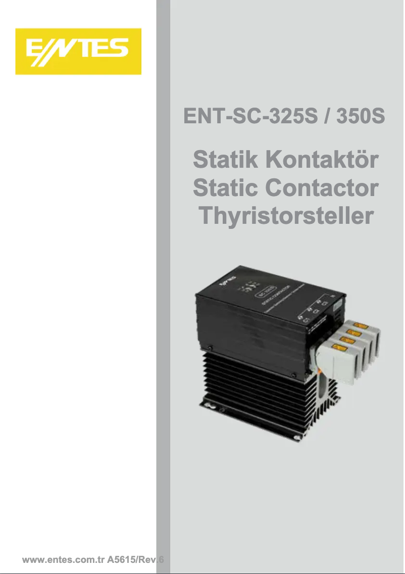 Page n°1 - Manuel utilisateur ENTES ENT-SC-325