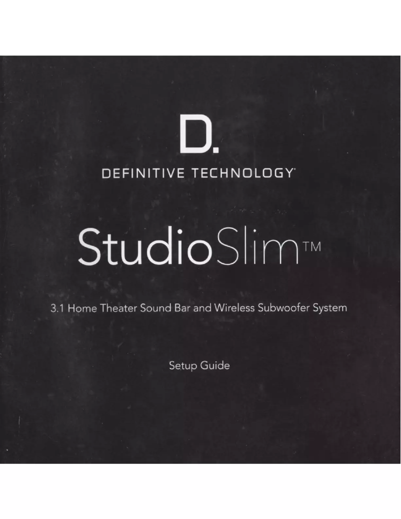 Image de la première page du manuel de l'appareil Studio Slim