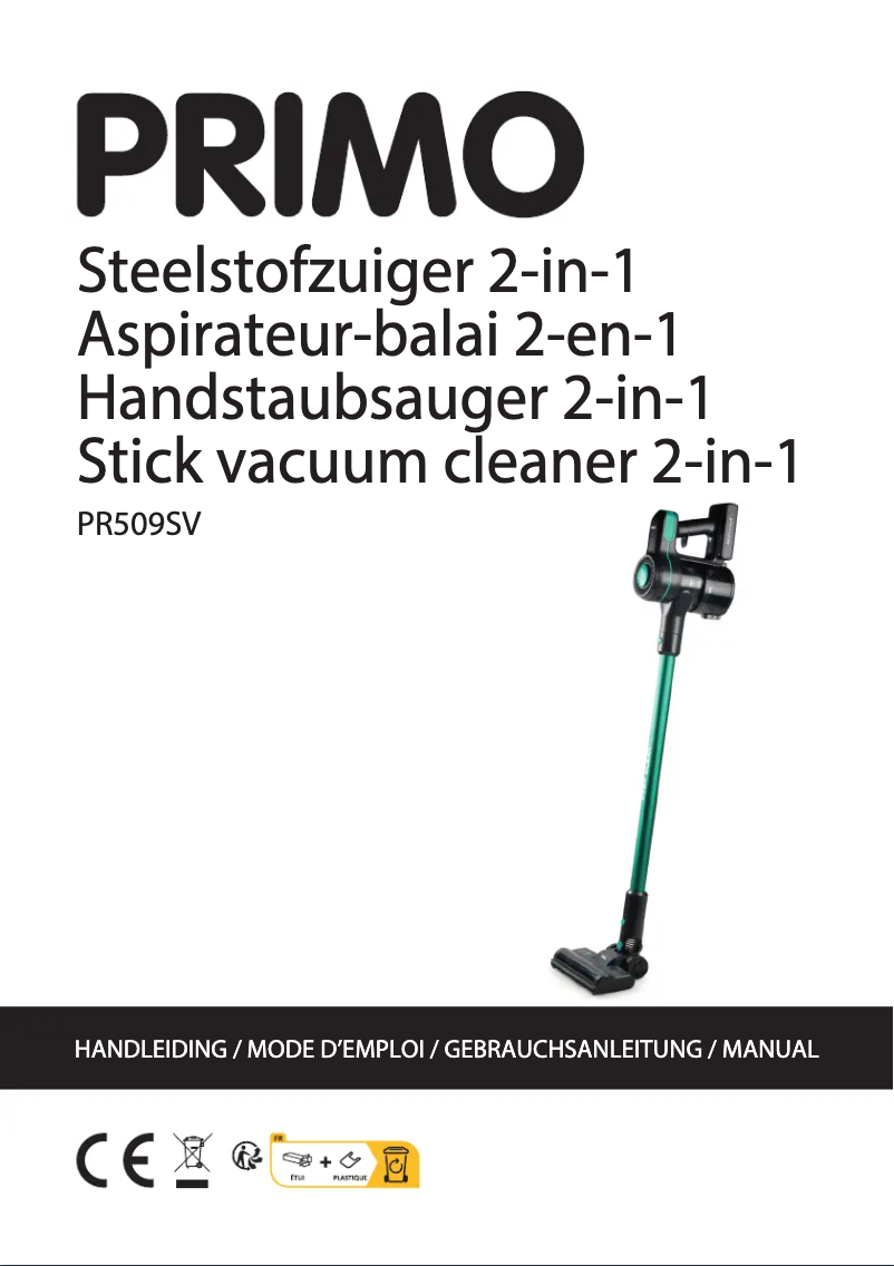 Page 1 de la notice Manuel utilisateur Primo PR509SV