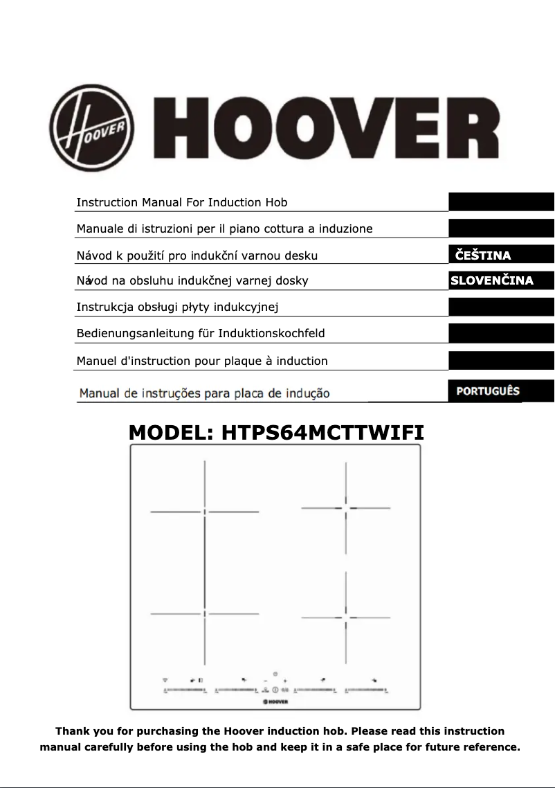 Page 1 de la notice Mode d'emploi Hoover HTPS64MCTTWIFI
