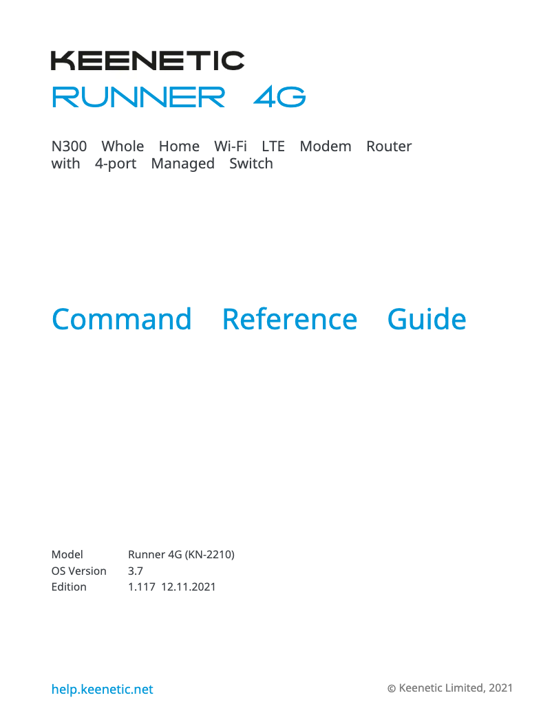 Image de la première page du manuel de l'appareil Runner 4G