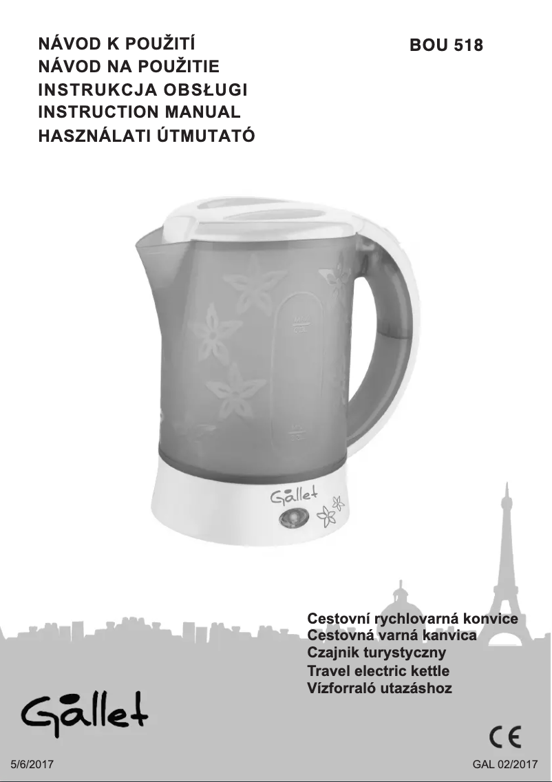 Page n°1 - Manuel utilisateur Gallet BOU518