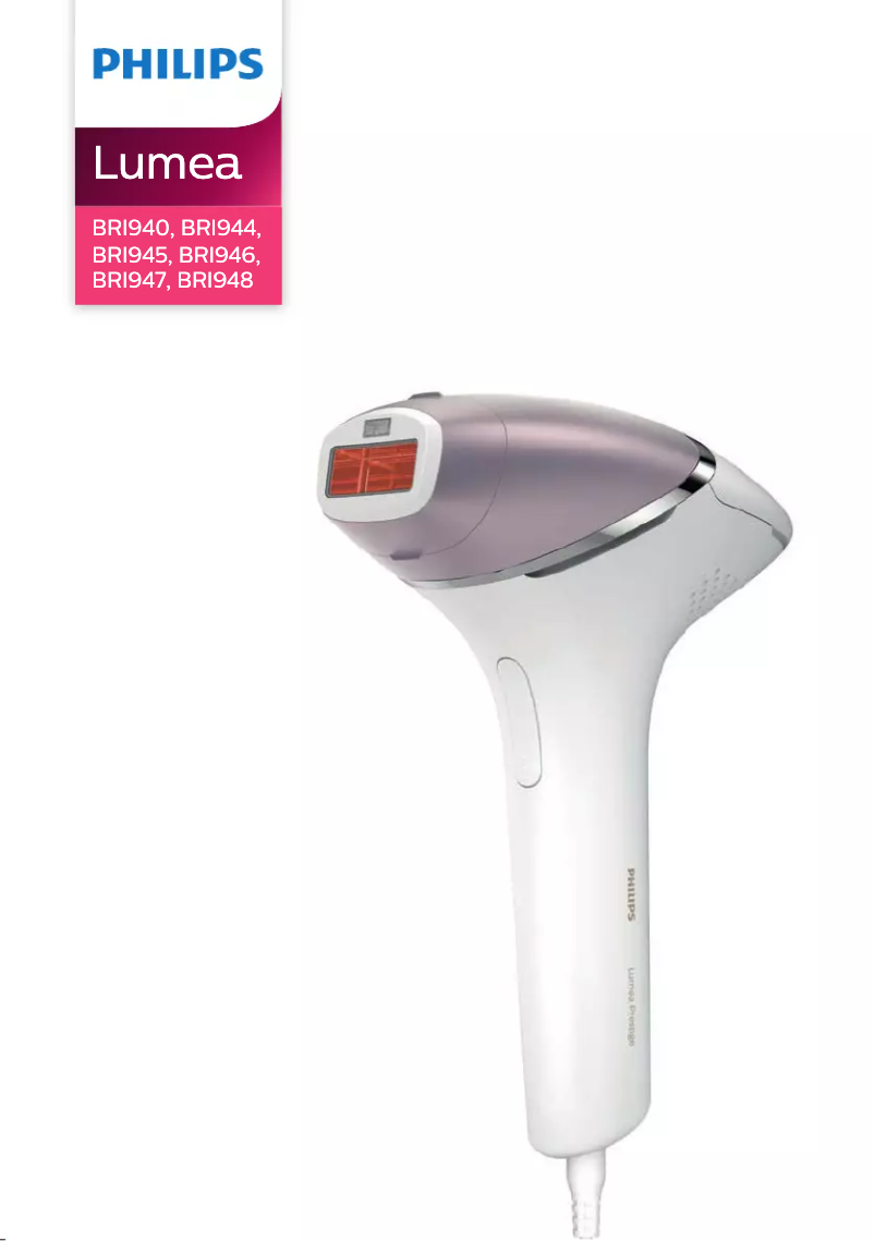 Page n°1 - Manuel utilisateur Philips Lumea Prestige BRI944