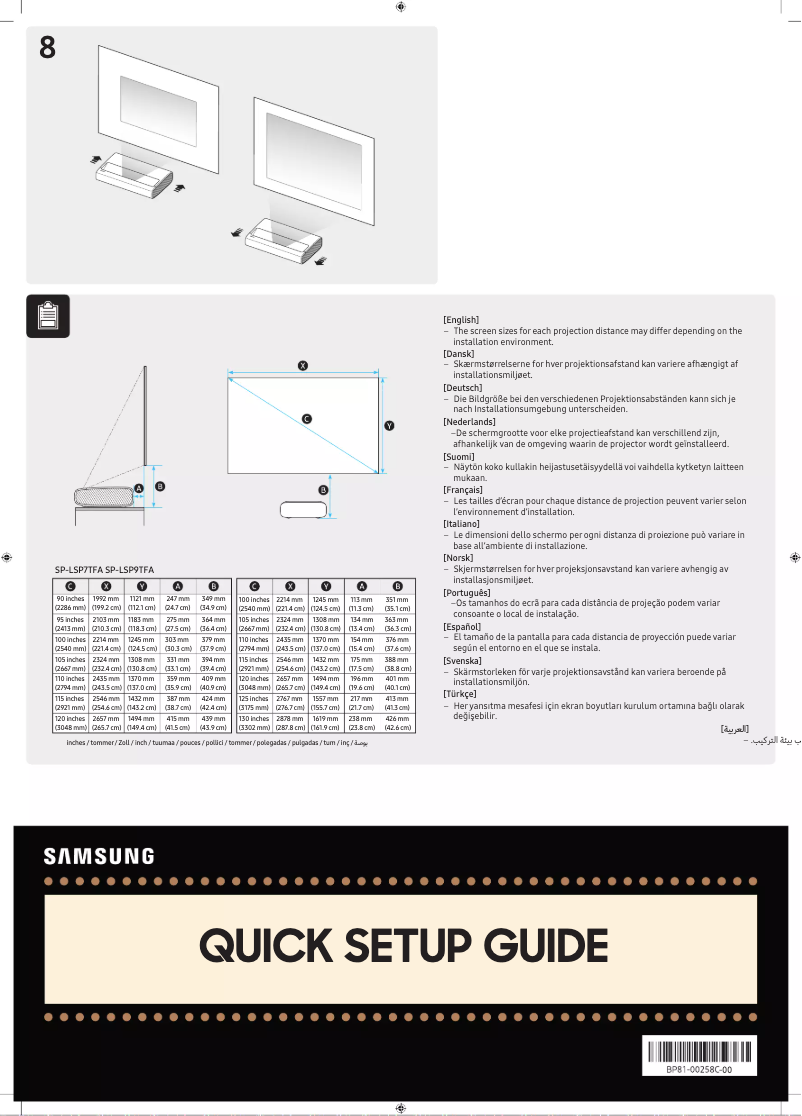Page n°1 - Manuel utilisateur Samsung SP-LSP9TGA