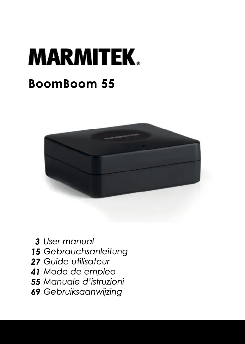 Page n°1 - Manuel utilisateur Marmitek BoomBoom 55