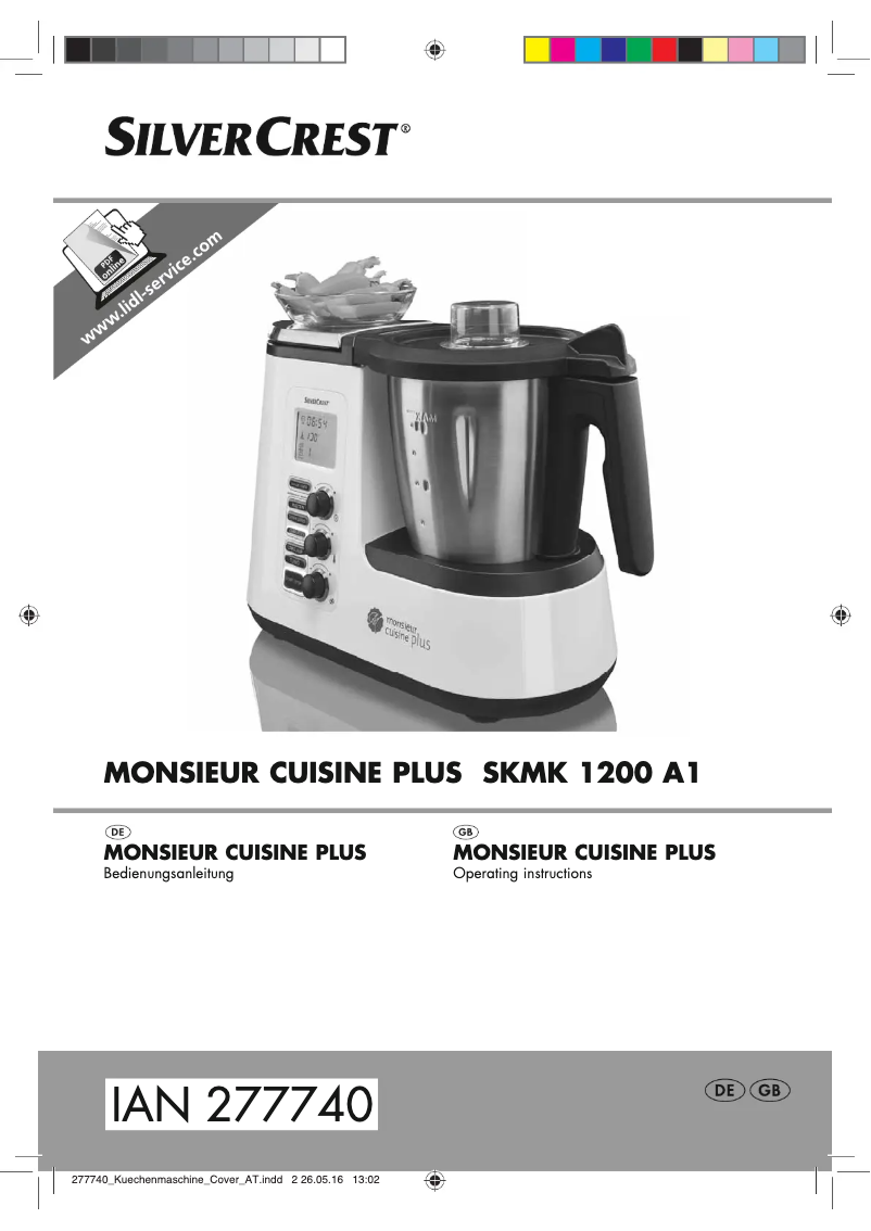 Page n°1 - Manuel utilisateur SilverCrest SKMK 1200 A1