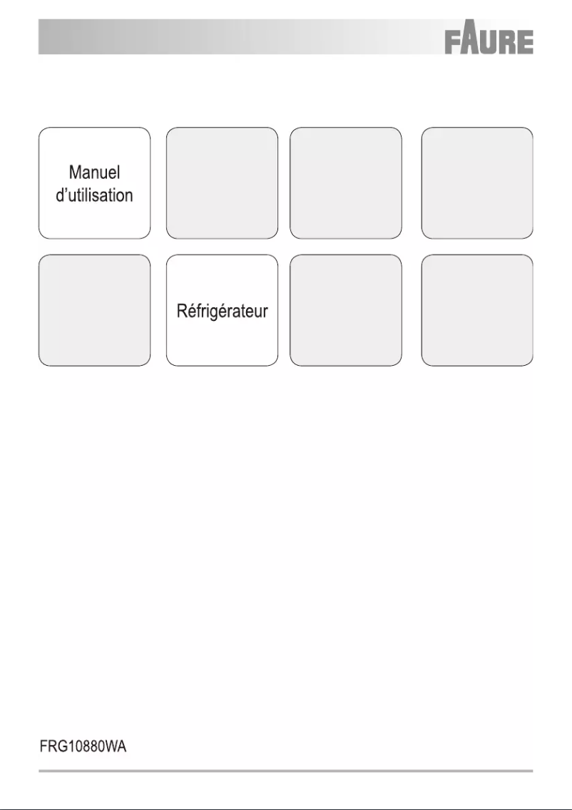 Page 1 de la notice Manuel utilisateur Faure FRG10800WA