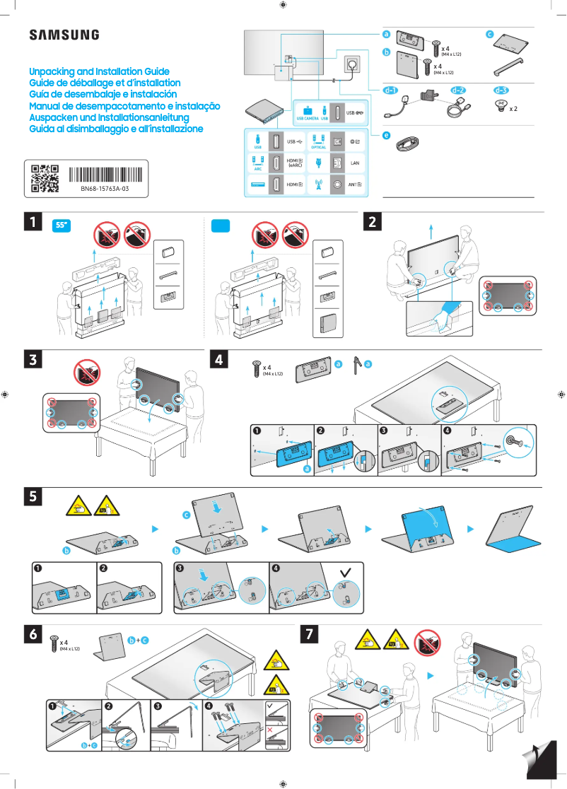 Page 1 de la notice Manuel utilisateur Samsung QA65QN800CJ