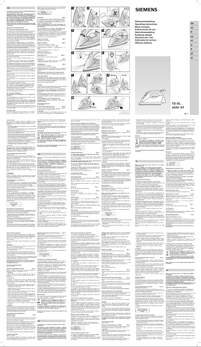 Page 1 de la notice Manuel utilisateur Siemens TB56XTRM