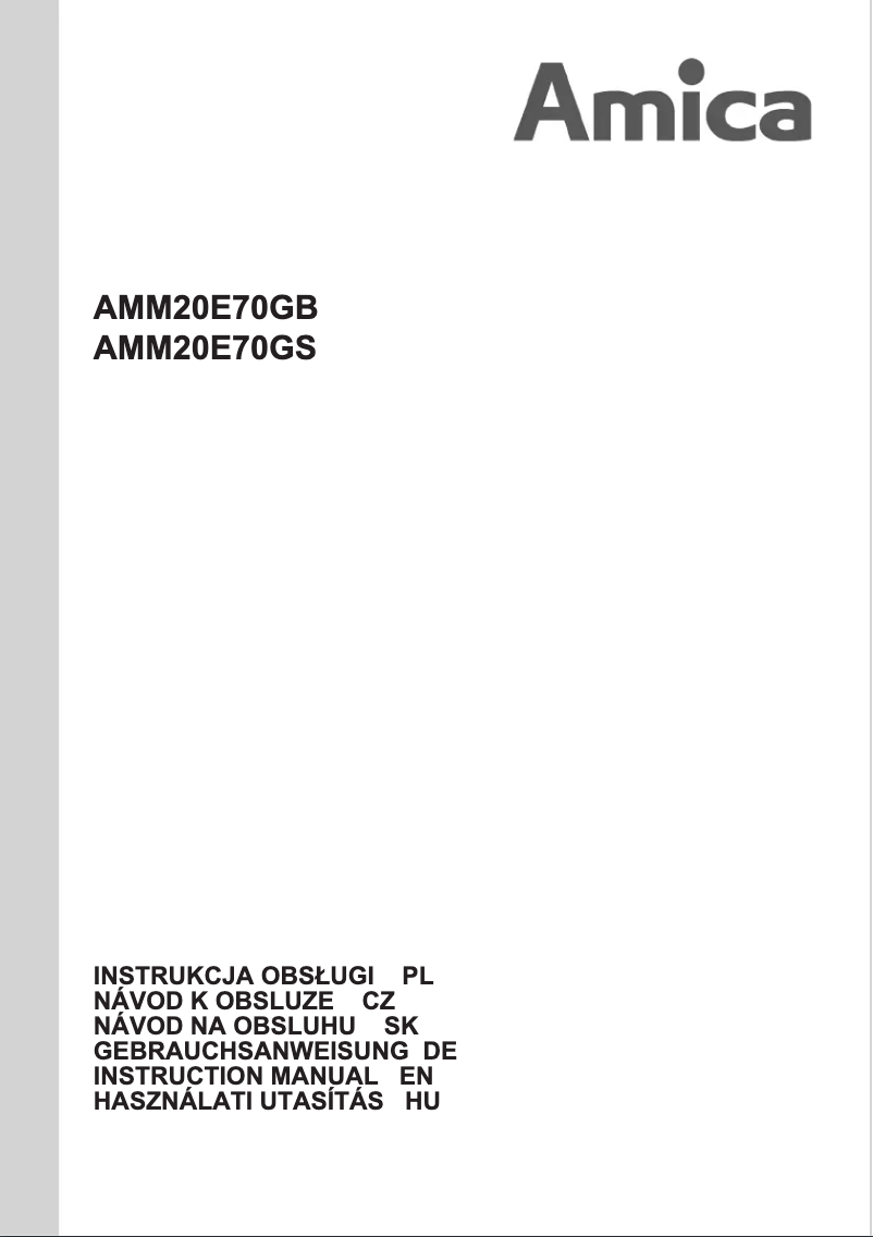 Página 1 del manual Manual de usuario Amica AMM20E70GS