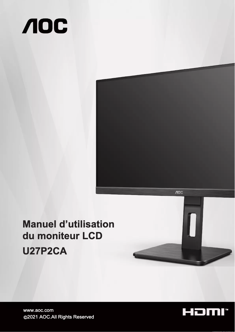 Image de la première page du manuel de l'appareil U27P2CA