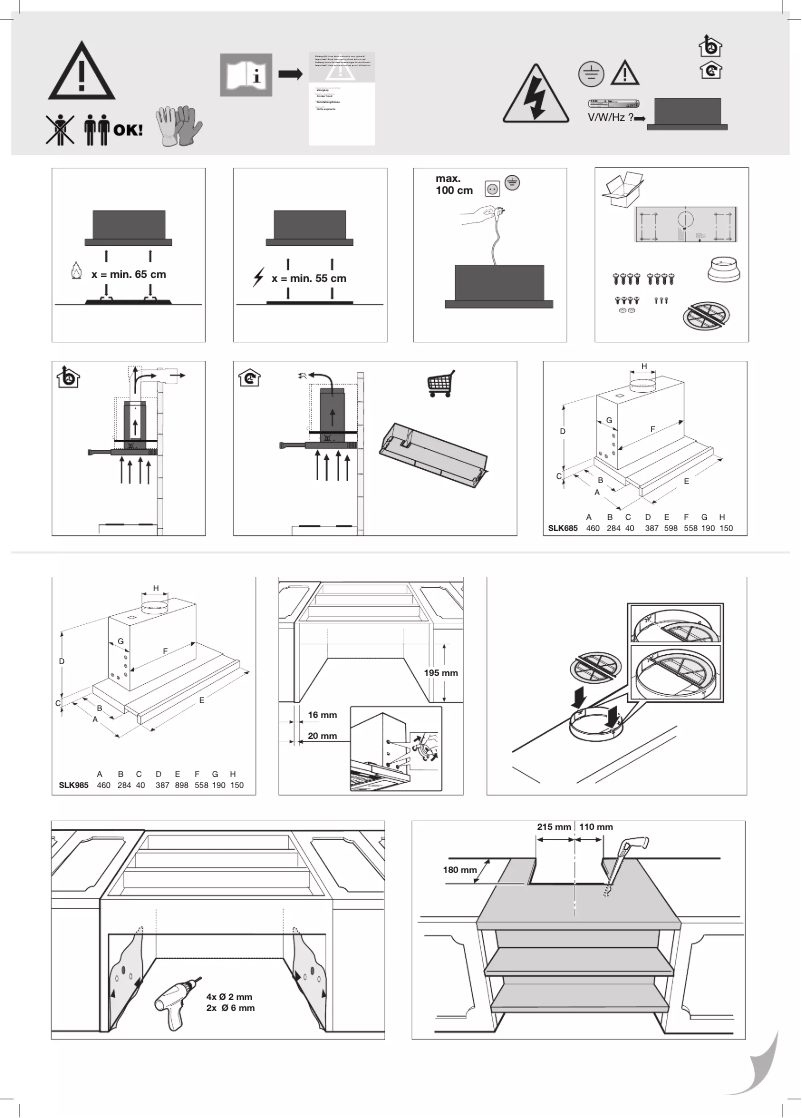 Image de la première page du manuel de l'appareil SLK685RVS