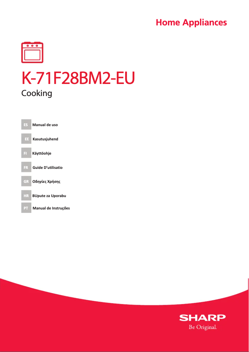 Page n°1 - Manuel utilisateur Sharp K-71F28BM2-EU