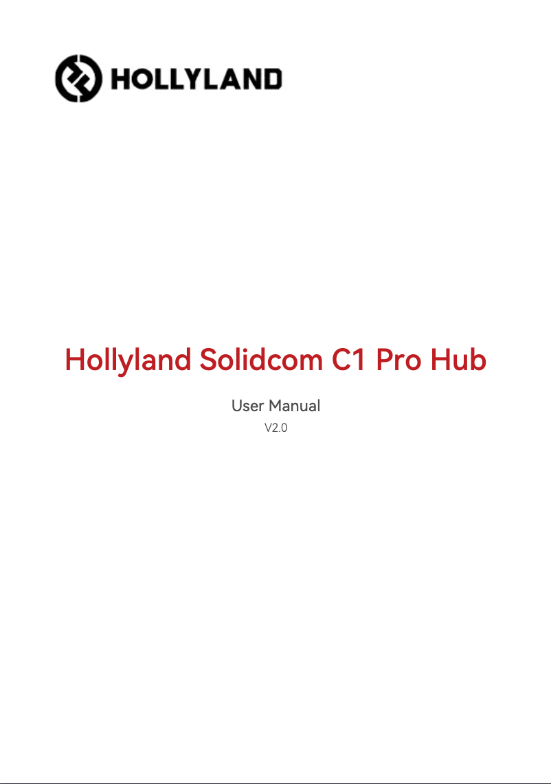 Page n°1 - Manuel utilisateur Hollyland Solidcom C1 Pro