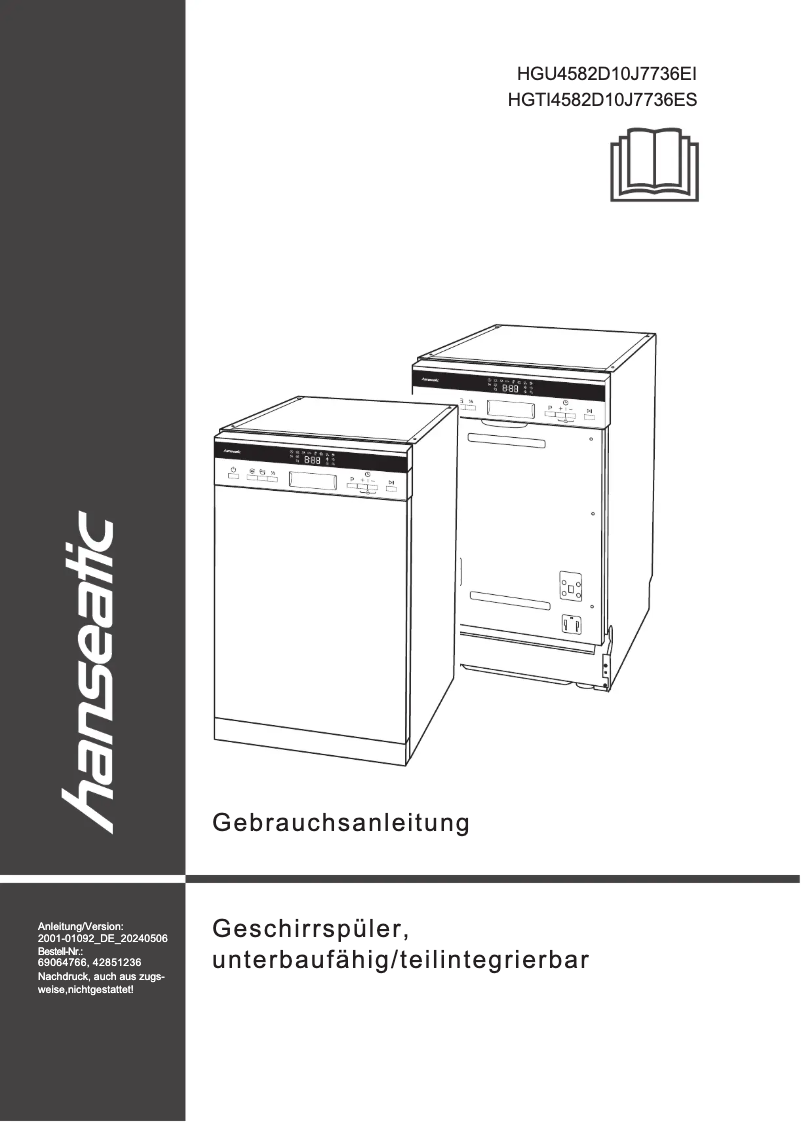 Page 1 de la notice Manuel utilisateur Hanseatic HGTI4582D10J7736ES