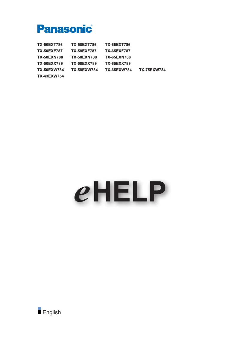 Page 1 de la notice Manuel utilisateur Panasonic TX-65EXF787