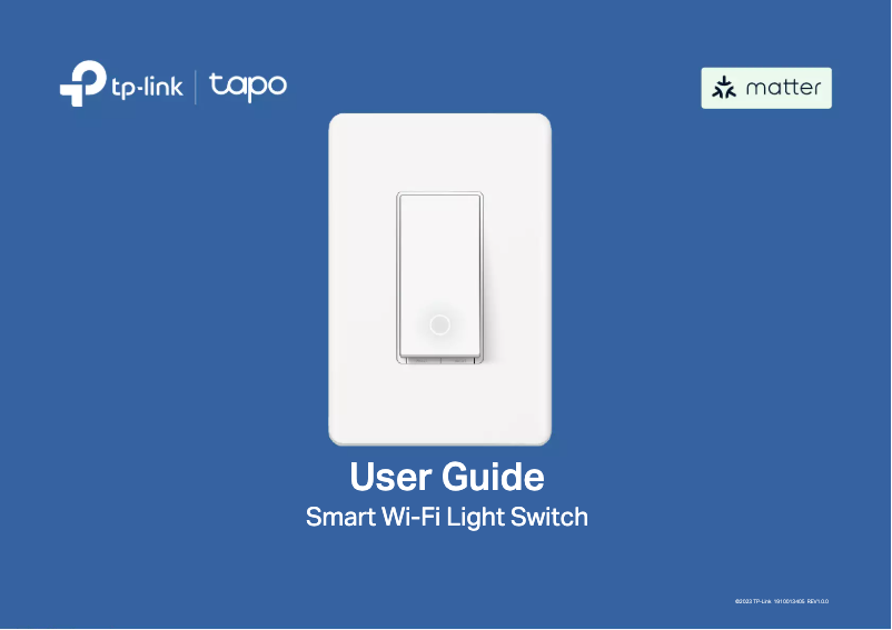 Page n°1 - Manuel utilisateur TP-Link Tapo S505