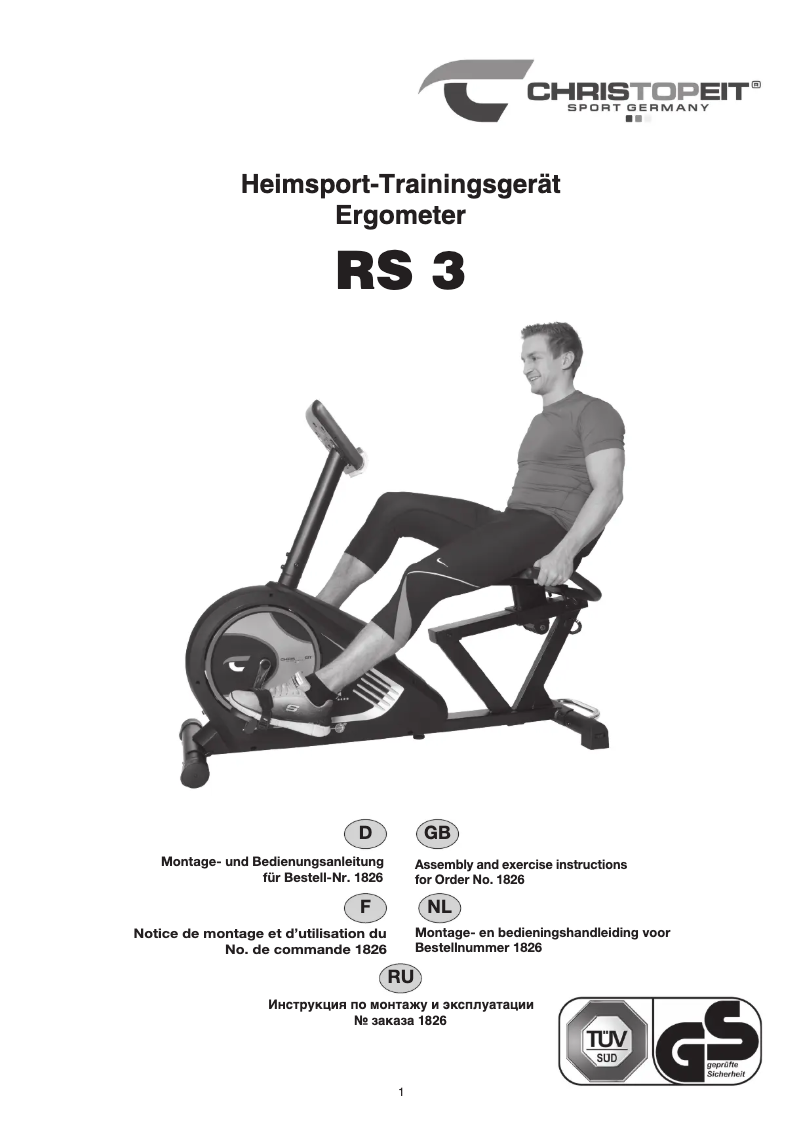 Page n°1 - Manuel utilisateur Christopeit CT 3