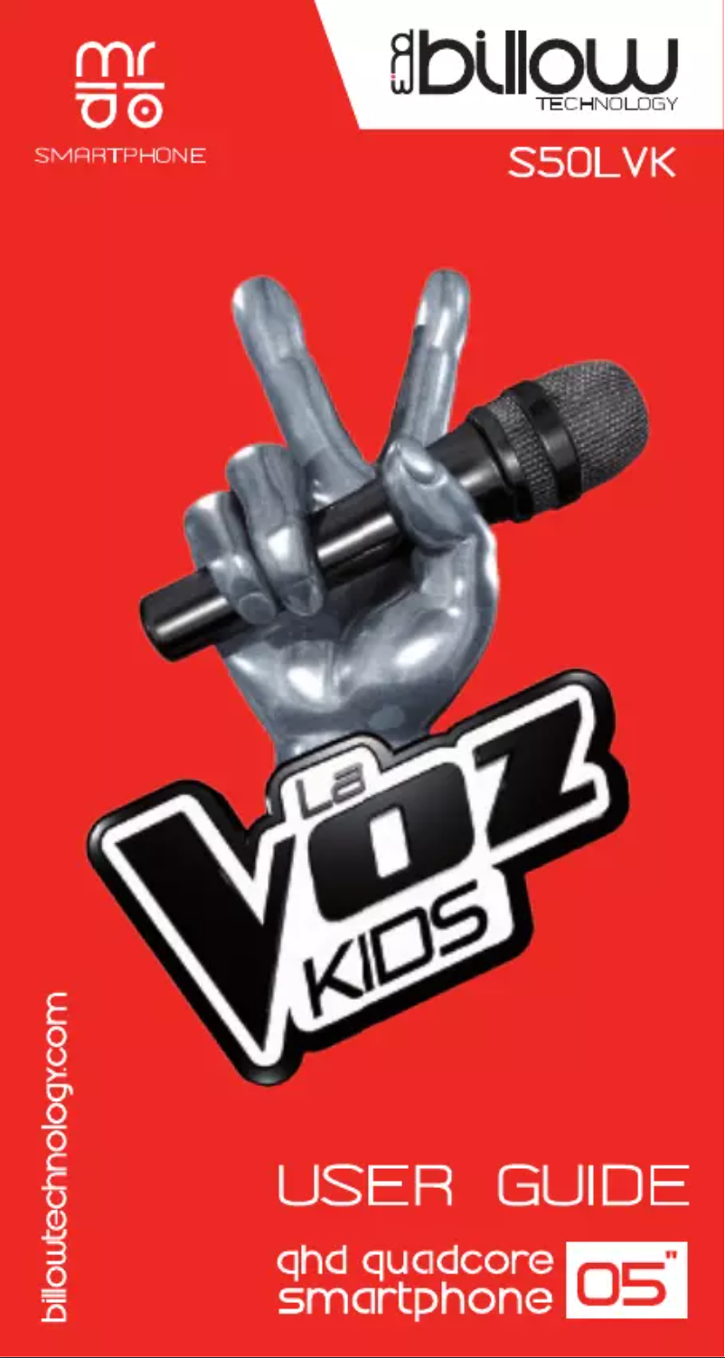 Page 1 de la notice Manuel utilisateur Billow S50LVKB