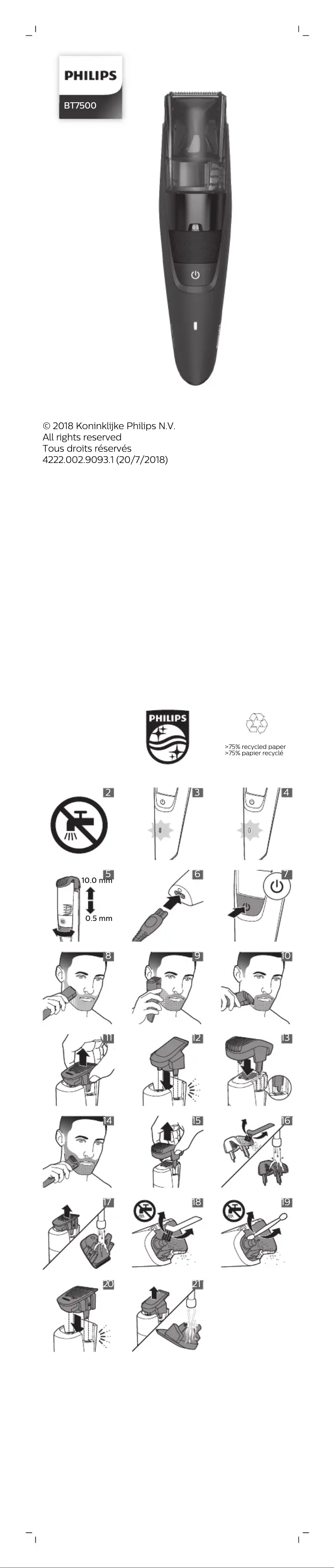 Page n°1 - Manuel utilisateur Philips BT7500